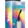 Anal Adventures Platinum Aqua Jet Rechargeable Silicone Anal Douche with Remote - Black/Clear