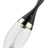 Anal Adventures Platinum Aqua Jet Rechargeable Silicone Anal Douche with Remote - Black/Clear