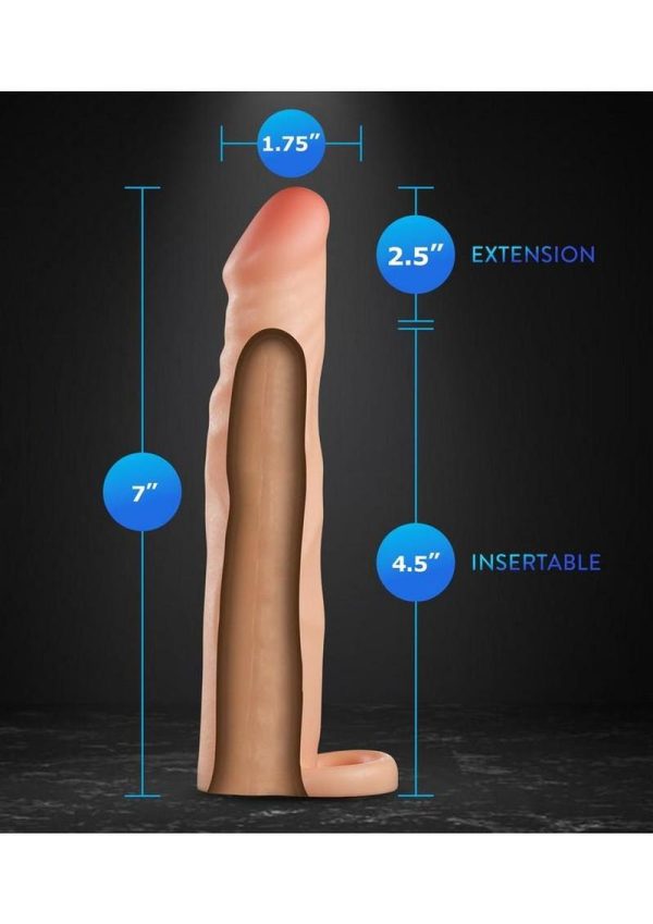 Performance Plus Silicone Penis Extender 2.5in - Vanilla - Image 4