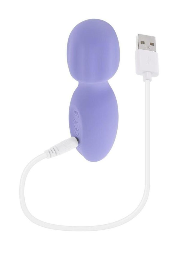 Selopa Lil Wand Rechargeable Silicone Vibrator - Purple - Image 4