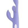 Playboy Nubbin Rubbin Rechargeable Silicone Triple nMotor Vibrator with Clitoral Stimulator - Purple