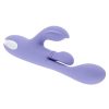 Playboy Nubbin Rubbin Rechargeable Silicone Triple nMotor Vibrator with Clitoral Stimulator - Purple - Image 3