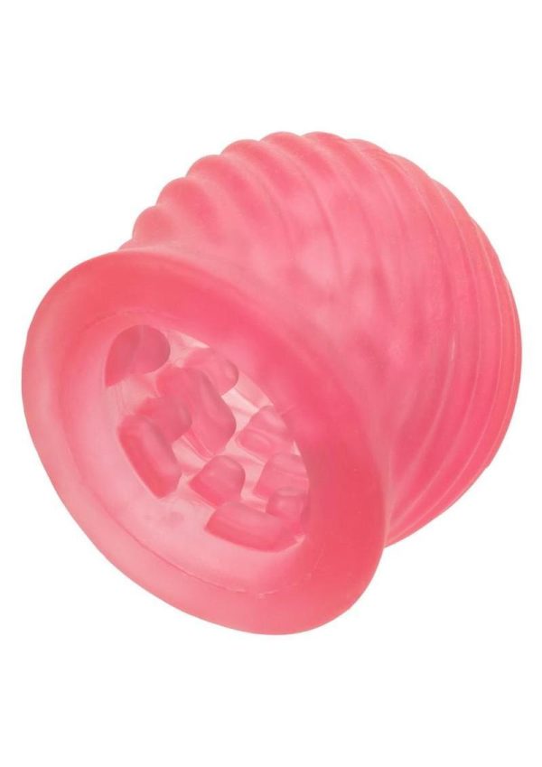 Pop Sock Tickler Reversible Textured Stroker - Pink - Image 3