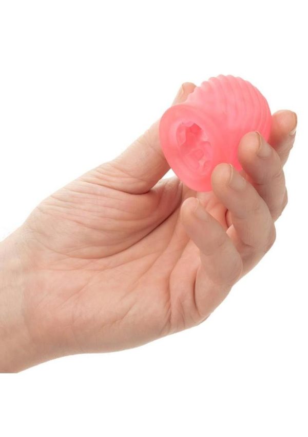 Pop Sock Tickler Reversible Textured Stroker - Pink - Image 4