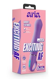 Aria Exciting AF Silicone Rechargeable Vibrator - Indigo Blue