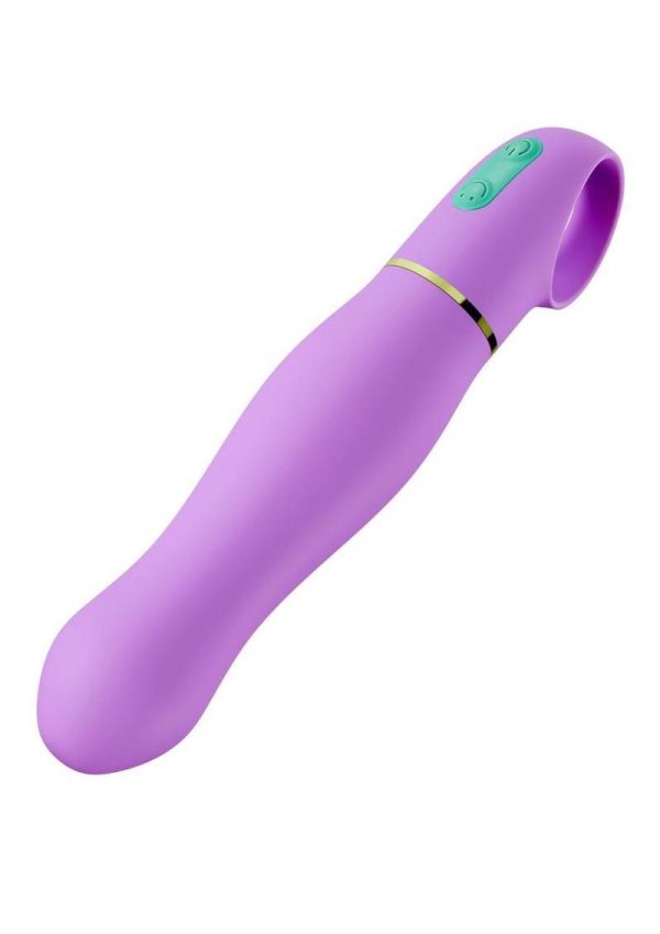 Aria Exciting AF Silicone Rechargeable Vibrator - Indigo Blue - Image 3