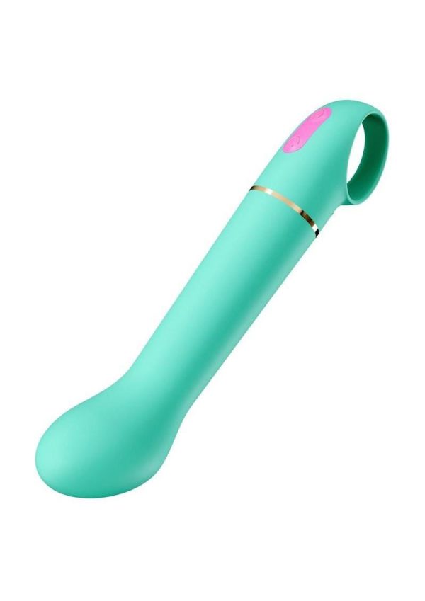 Aria Flirty AF Rechargeable Silicone Vibe - Teal - Image 3