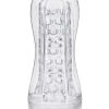 Zero Tolerance Casual Encounter Beaded Pussy Stroker with Vibrating C-Ring - Clear
