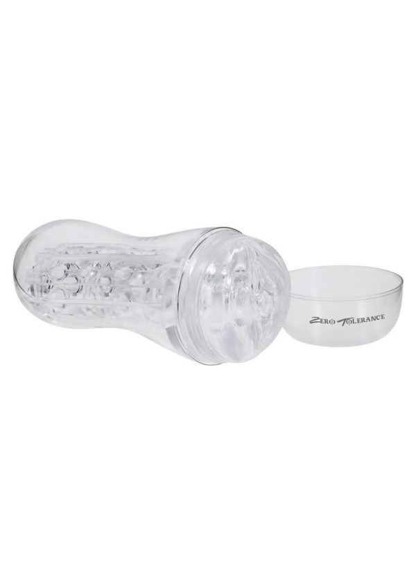 Zero Tolerance Casual Encounter Beaded Pussy Stroker with Vibrating C-Ring - Clear - Image 3