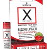 X On The Lips Buzzing Lip Balm with Pheromones Strawberry Flavor .75oz