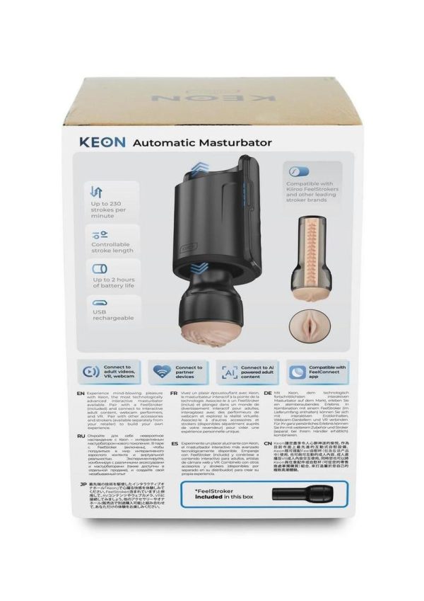 Kiiroo Keon Combo Set Rechargeable Interactive Masturbator with Feelstroker - Black - Image 4