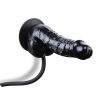 Size Up Ripple Inflatable Silicone Dildo with Balls 6in - Black - Image 3