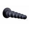 Size Up Ripple Inflatable Silicone Butt Plug 7in - Black - Image 3