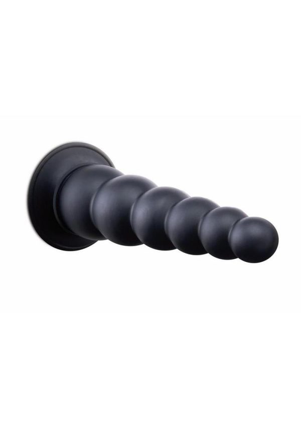 Size Up Ripple Inflatable Silicone Butt Plug 7in - Black - Image 3