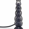 Size Up Ripple Inflatable Silicone Butt Plug 7in - Black - Image 4
