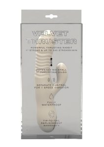 Velvet GoGo All-in-1 Thruster Rechargeable Silicone Dildo - Vanilla
