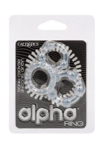 Alpha Liquid Silicone Beaded Rings Set - Clear