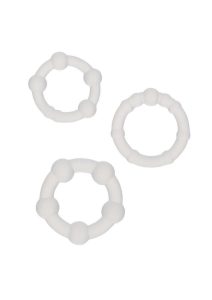 Alpha Liquid Silicone Beaded Rings Set - Clear