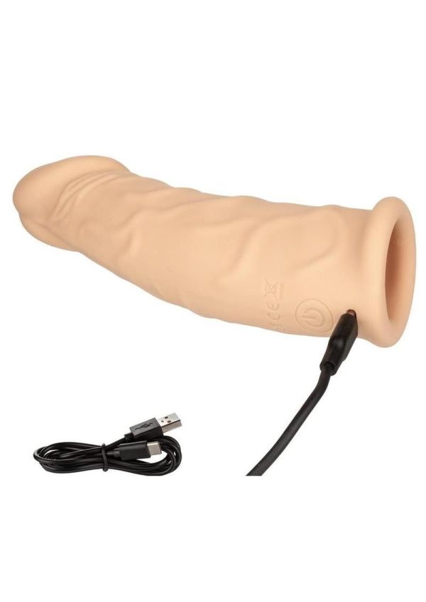 Performance Maxx Rechargeable Vibrating Extension 7in - Vanilla - Image 4