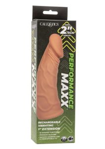 Performance Maxx Rechargeable Vibrating Extension 7in - Caramel