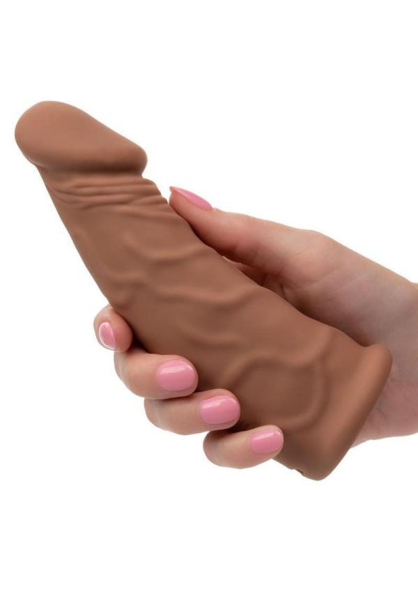 Performance Maxx Rechargeable Vibrating Extension 7in - Caramel - Image 3