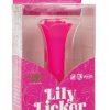 Naughty Bits Lily Licker Mini Flower Flicker Rechargeable Silicone Vibrator - Pink