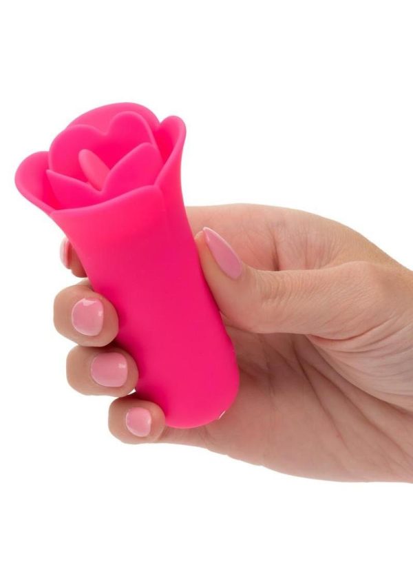 Naughty Bits Lily Licker Mini Flower Flicker Rechargeable Silicone Vibrator - Pink - Image 3