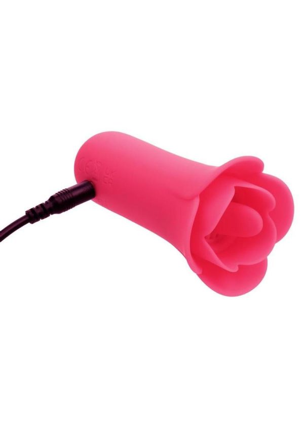Naughty Bits Lily Licker Mini Flower Flicker Rechargeable Silicone Vibrator - Pink - Image 4
