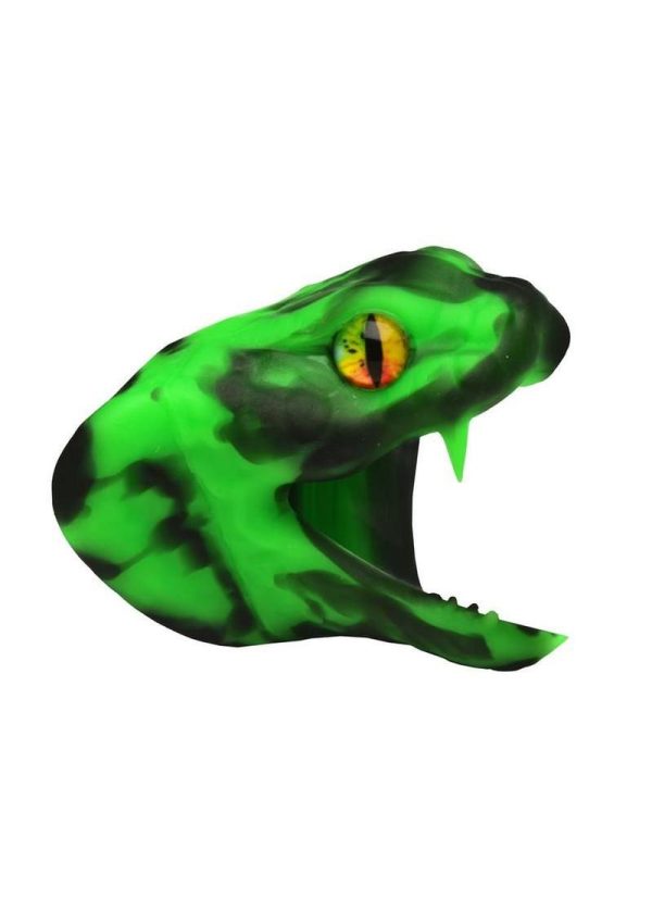 Creature Cocks Master Cobra Silicone Cock Ring - Green - Image 4