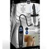 Master Series Rosebud Driller Deluxe Set Vibrating Silicone Rosebud Pump - Black