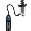 Master Series Rosebud Driller Deluxe Set Vibrating Silicone Rosebud Pump - Black