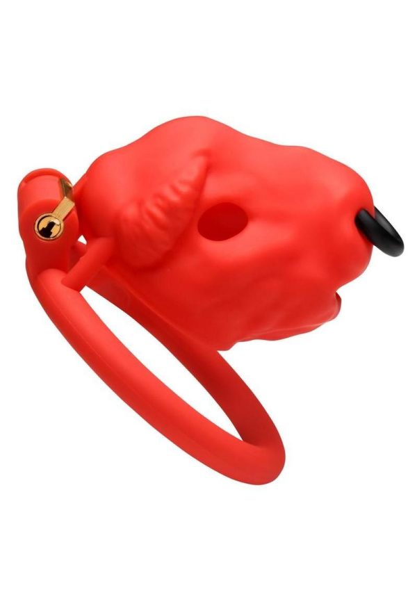 Master Series Bull Chastity Cage - Red - Image 3