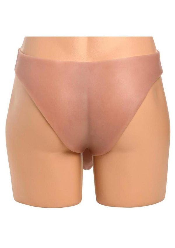 Master Series Thick Hollow Silicone Strap-On - Vanilla - Image 4