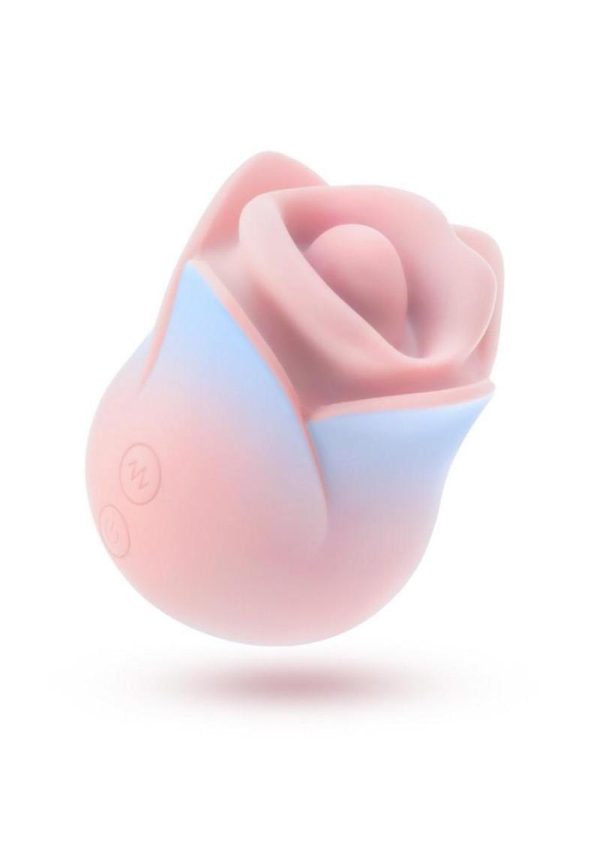 Blush collection Kissing Rose Rechargeable Silicone Clitoral Stimulator - Pink - Image 3
