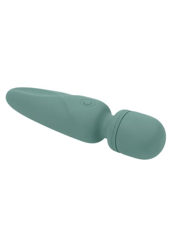 Rumble Wand Rechargeable Silicone Vibrator - Green - Image 3