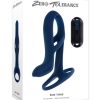 Zero Tolerance big Time Rechargeable Silicone Vibrating Penis Extension - Blue