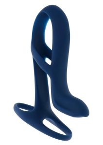 Zero Tolerance big Time Rechargeable Silicone Vibrating Penis Extension - Blue