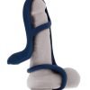 Zero Tolerance big Time Rechargeable Silicone Vibrating Penis Extension - Blue - Image 4