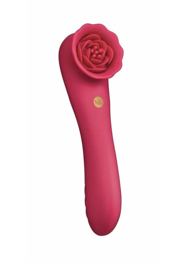 Secret Kisses Rosegasm Quake Rechargeable Silicone Dual Vibe - Red - Image 4