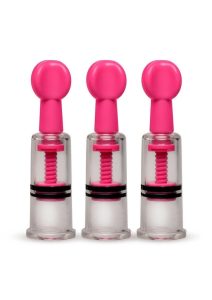 Size Matters MAXtwist Clit and Nipple Triple Sucker Set - Pink