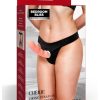 Bedroom Bliss Chérie Thong Strap-On Panty Harness - Small - Black