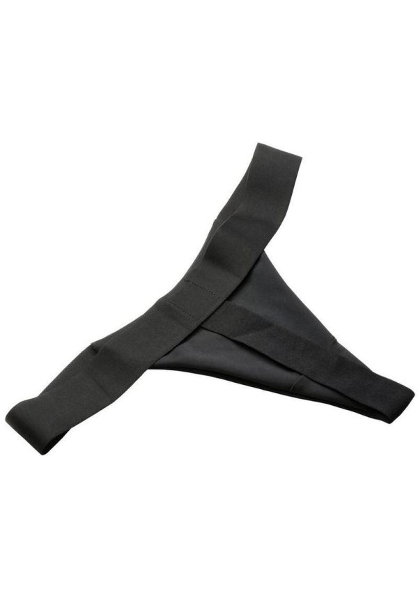 Bedroom Bliss Chérie Thong Strap-On Panty Harness - Medium - Black - Image 3
