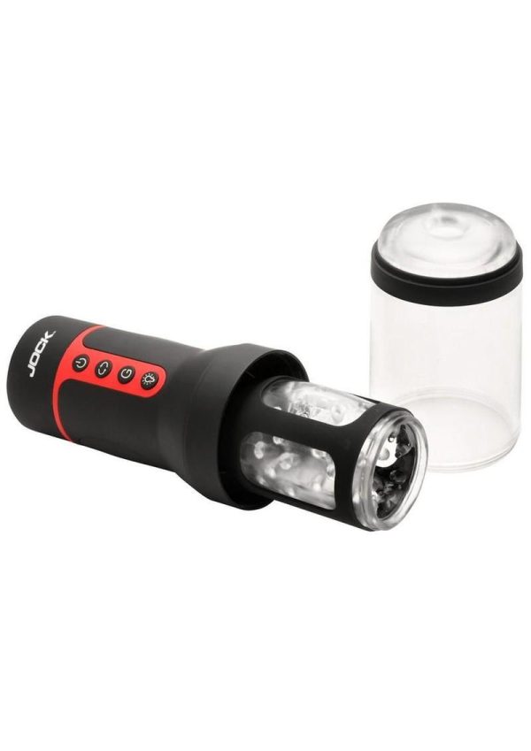 Jock Auto Spin Spinning and Thrusting Rechargeable Masturbator - Black/Clear - Image 4