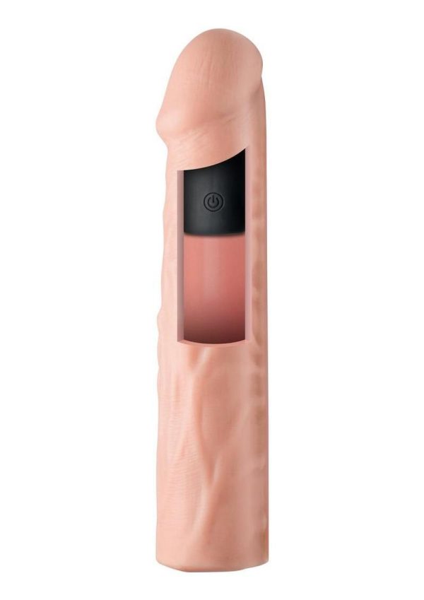 Jock Enhancers Vibrating Penis Extension Sleeve with Remote Control - Vanilla - Image 4