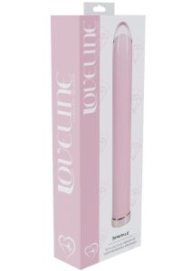 Loveline Sparkle 10 Function Rechargeable Glass Vibrator 6.3in - Pink