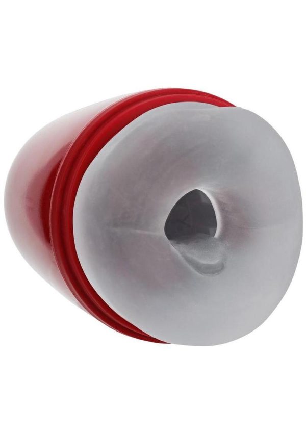 Pumped Vibrobator 10 Function Rechargeable Masturbator - Metallic Red - Image 3