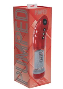Pumped StrokeMate Multi-Function Rechargeable Masturbator - Metallic Red