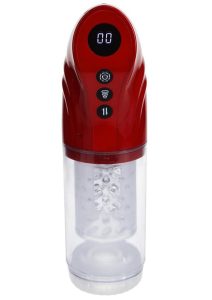Pumped StrokeMate Multi-Function Rechargeable Masturbator - Metallic Red