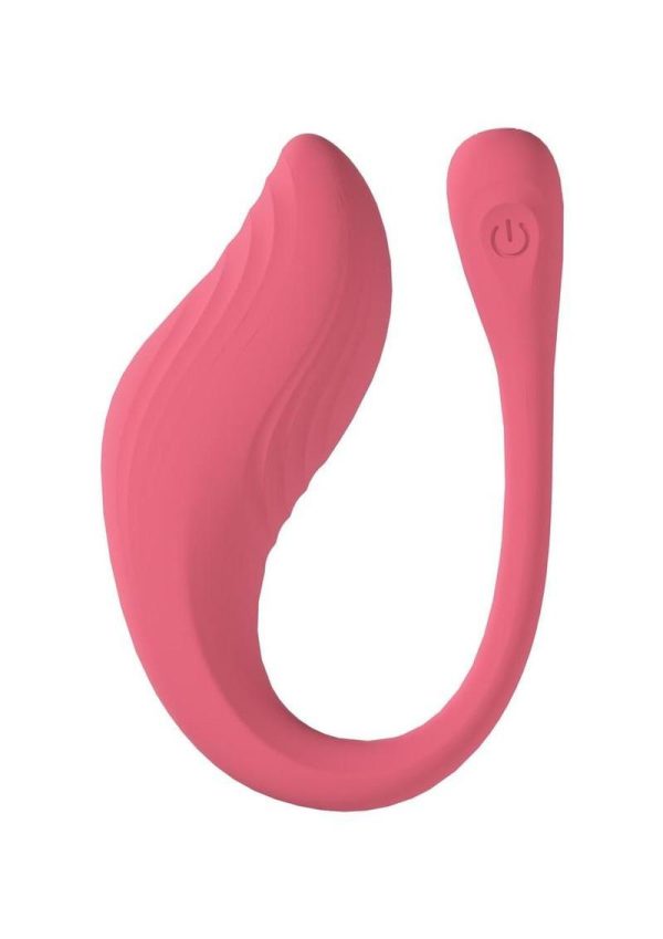 Loveline Velvet G-Spot 10 Function Silicone Rechargeable Vibrator with Remote Control - Pink - Image 4