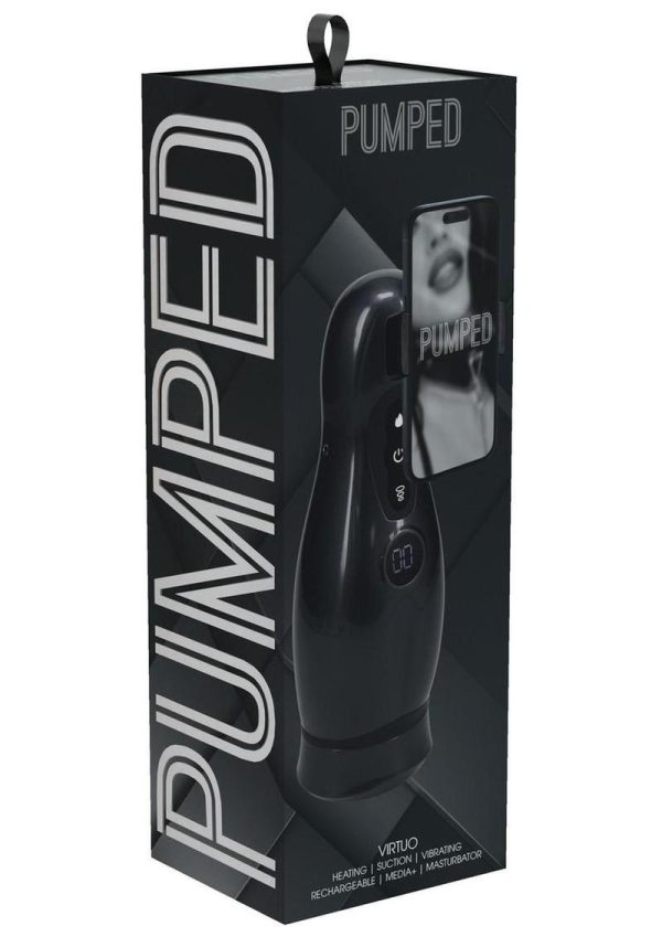 Pumped Virtuo 10 Function Rechargeable Masturbator with Phone Attachment - Gun Metal